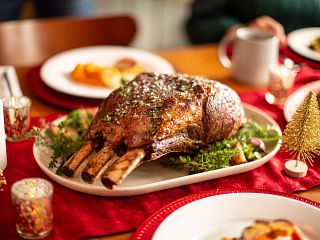 beef holiday table